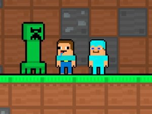 Noob and Pro Monster School Escape Arcade Game