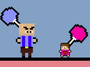 Angry Dad Cute Baby Online Arcade Game