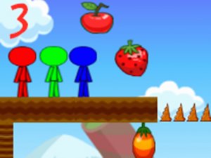 Stickman Bros In Fruit Island 3 Online Adventure Game - Arcade Game