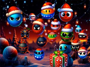 Christmas Rush: Red and Friend Balls Puzzle Game - Arcade Game