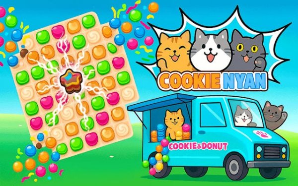 CookieNyan - Match 3 Puzzle Game Online