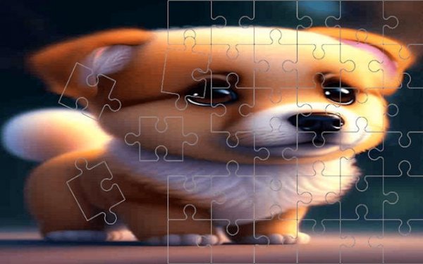 Cute Puppies Photo Frenzy Sliding Puzzle Online Game