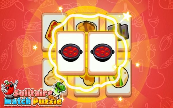 Solitaire Match Puzzle: Food Pair Online Game
