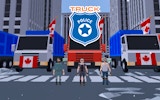 Truck and Police: Retro Arcade Racer Online Game